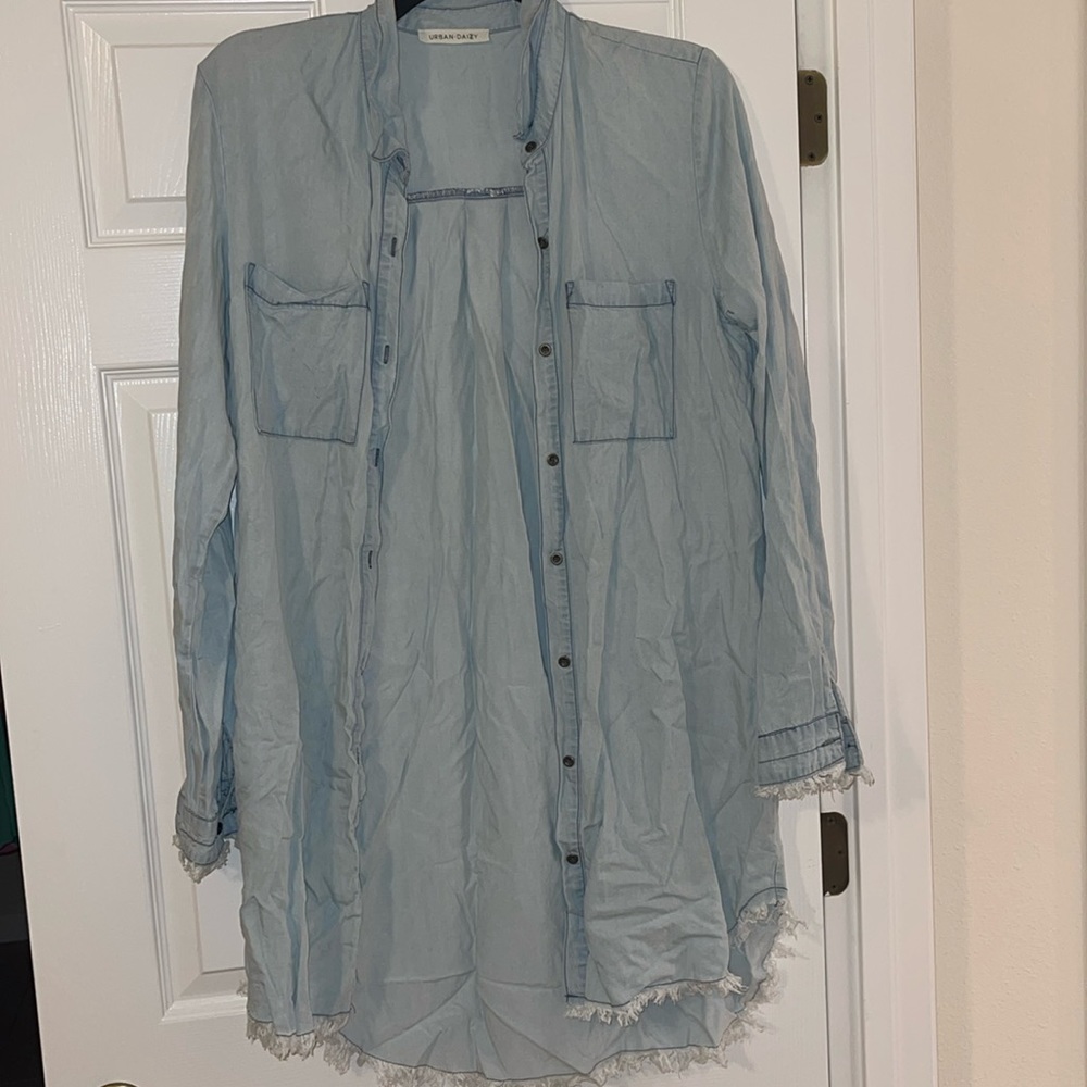Large Urban Daizy distressed denim tunic